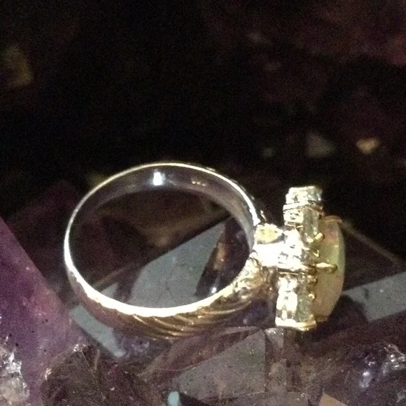 Unbelievable Genuine Natural Fiery Opal Ring - Picture 9 of 10